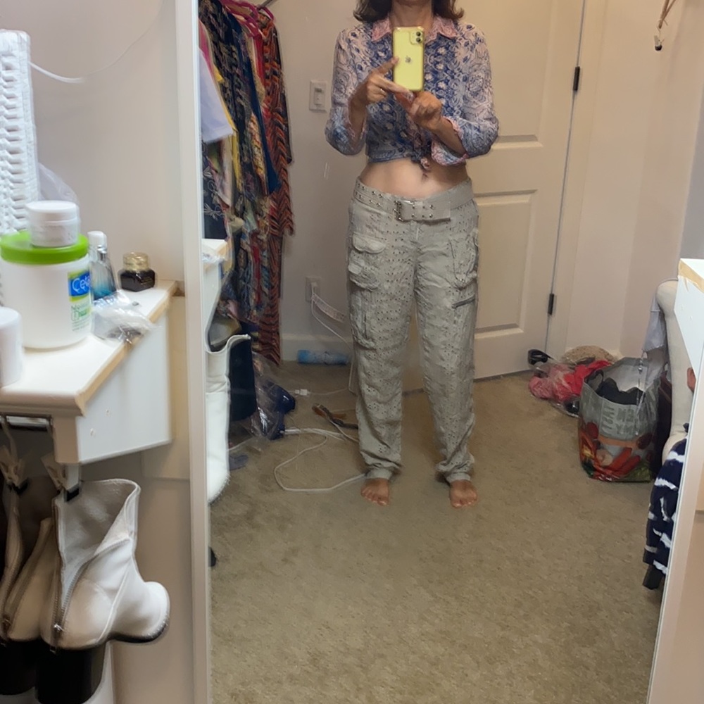 Johnny was cargo pants size 10 with the belt